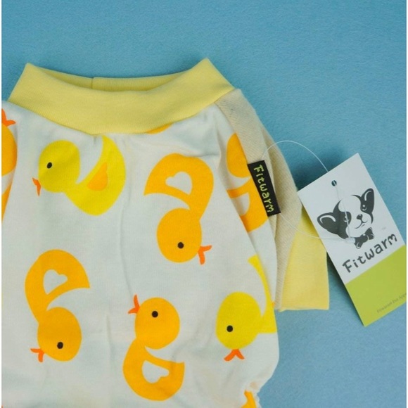 Cute Duck Dog/Cat Pajamas-Worn Once-Size Small🐾💛 - Picture 2 of 4